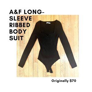 Long-Sleeve Ribbed Bodysuit